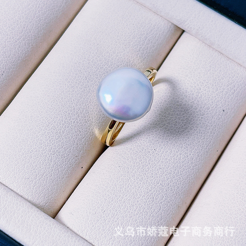 천연 진주 버튼, 바로크 라운드 귀걸이, 특별한 모양의 가벼운 럭셔리 광택 실버 바늘 귀걸이, 고급 목걸이 및 반지