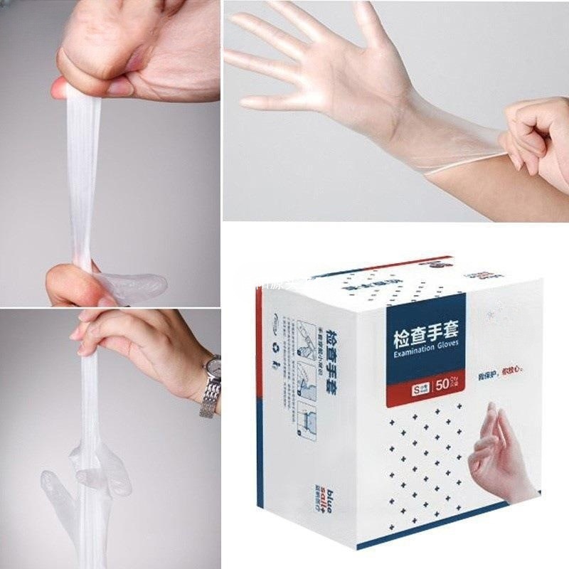 어린이 장갑 일회용 PVC 식품 학년 라텍스 어린이 가정용 식기 보호 그림 클레이 타이 염색 4 세