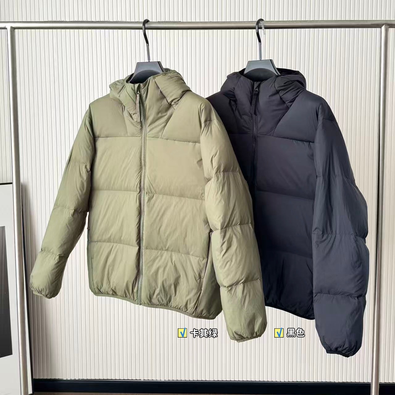 25冬季新款男士百搭户外运动休闲风纯色连帽羽绒服外套1126d11