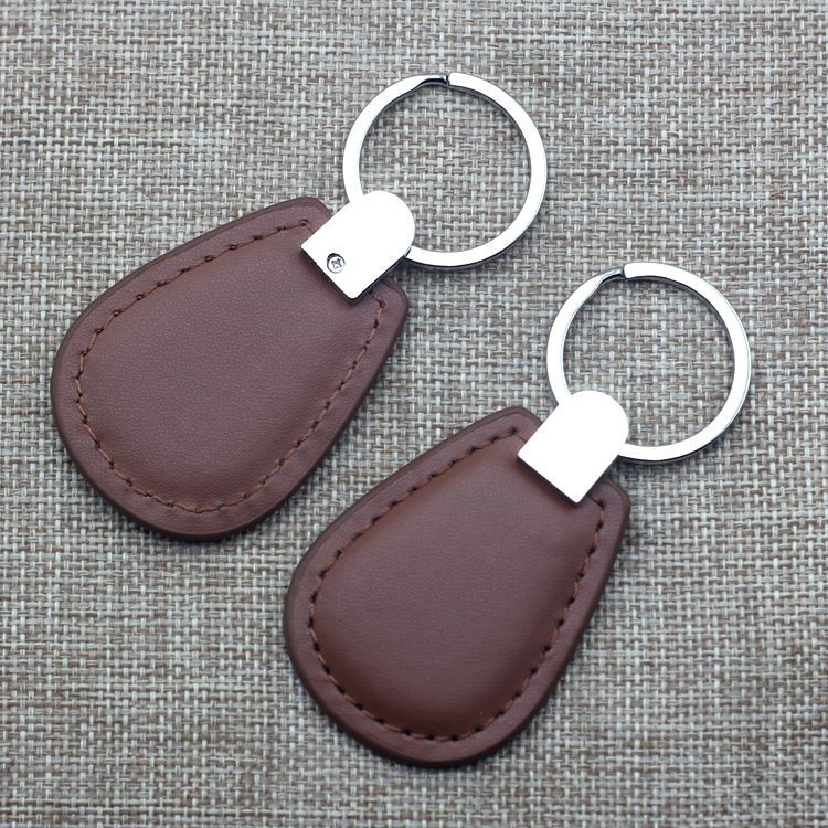 Factory Customized Creative Metal Leather NFC Keychain Cross-Border Leather Car Keychain Gift Pendant Wholesale