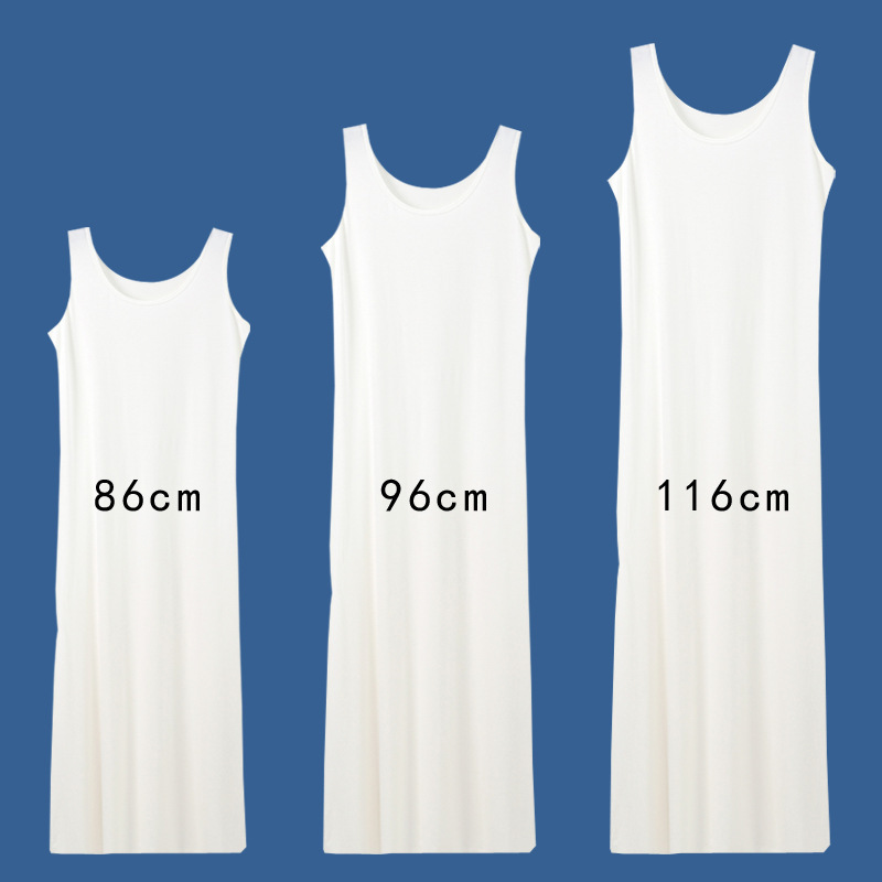 Modal Vest Dress Women's Summer Thin Base Inner Petticoat Slim-fit plus size Sleeveless dress Slip Skirt Modal Vest Dress Women's Summer Thin Base Inner Petticoat Slim-fit plus size Sleeveless dress Slip Skirt