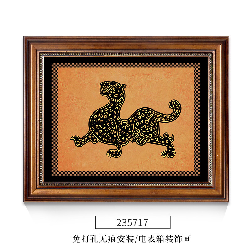 美式大象电表箱装饰画强电箱电闸开关盒挂画配电箱遮挡墙画免打孔|undefined