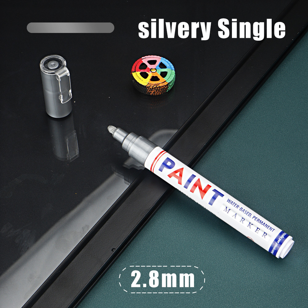 Pluma de pintura transfronteriza impermeable no se desvanece marca de secado rápido para neumáticos de automóviles muebles de estala de pintura de reparación