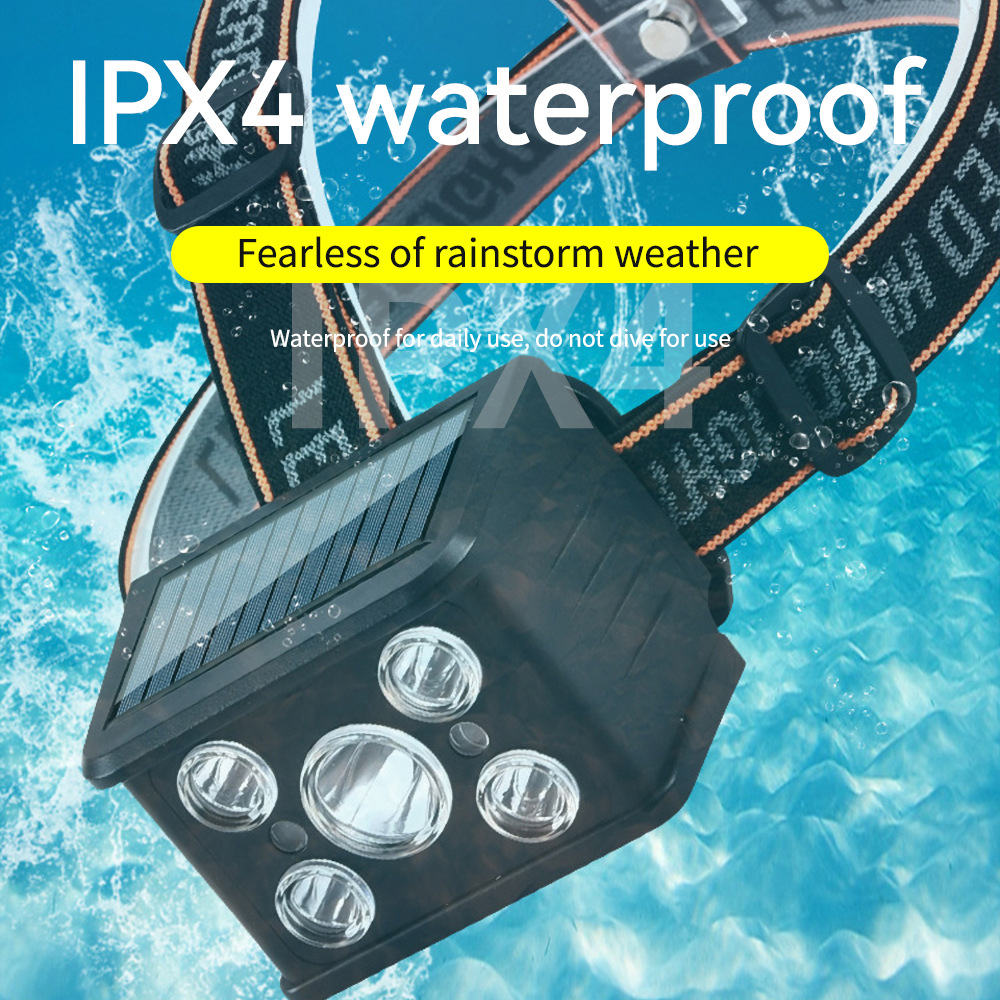 luz solar al aire libre luz intensa luz intensa luz multifuncional alta luz recargable tipo lámpara de minería iluminación lámpara de pesca