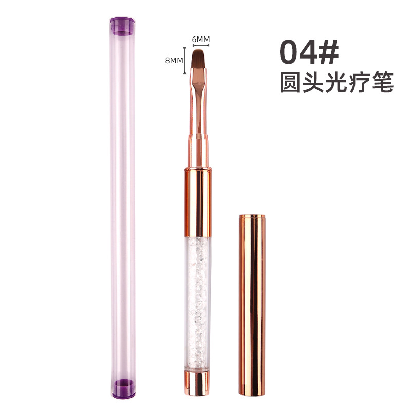 Traje de pluma de clavo de tubo de perforación de metal transfronterizo 5 piezas de pintura de uñas dibujo cabeza plana cabeza redonda fototerapia pluma tallada pluma