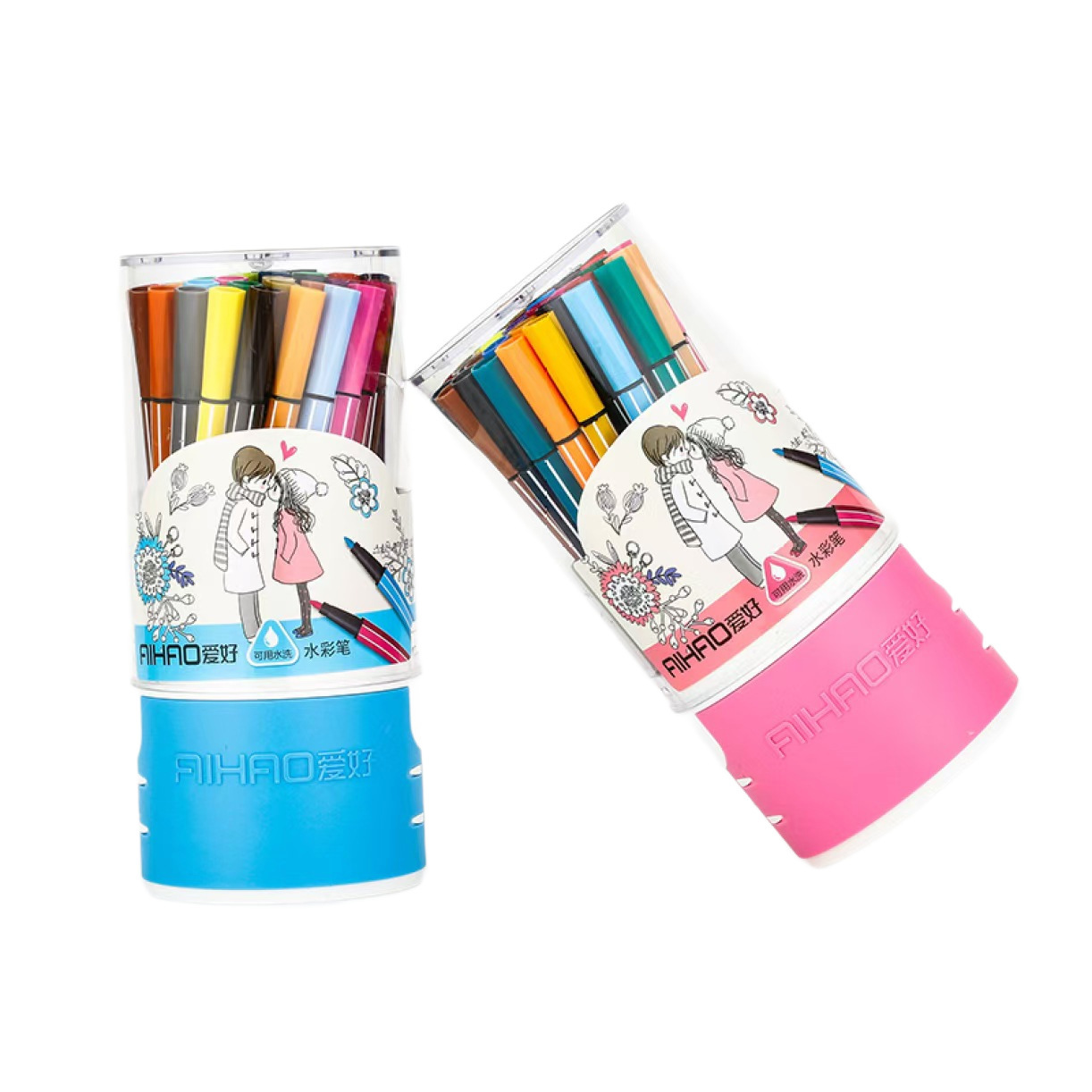 Hobby1661 lavable acuarela para bebés pintar pinturas hexagonales de cabeza única lápiz de color para principiantes