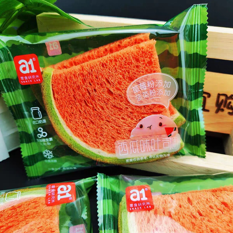 A1 Watermelon Toast Honeydew Melon Kidsren's Nutritional Breakfast Meal Replacement Pastry Office Afternoon Tea Snacks