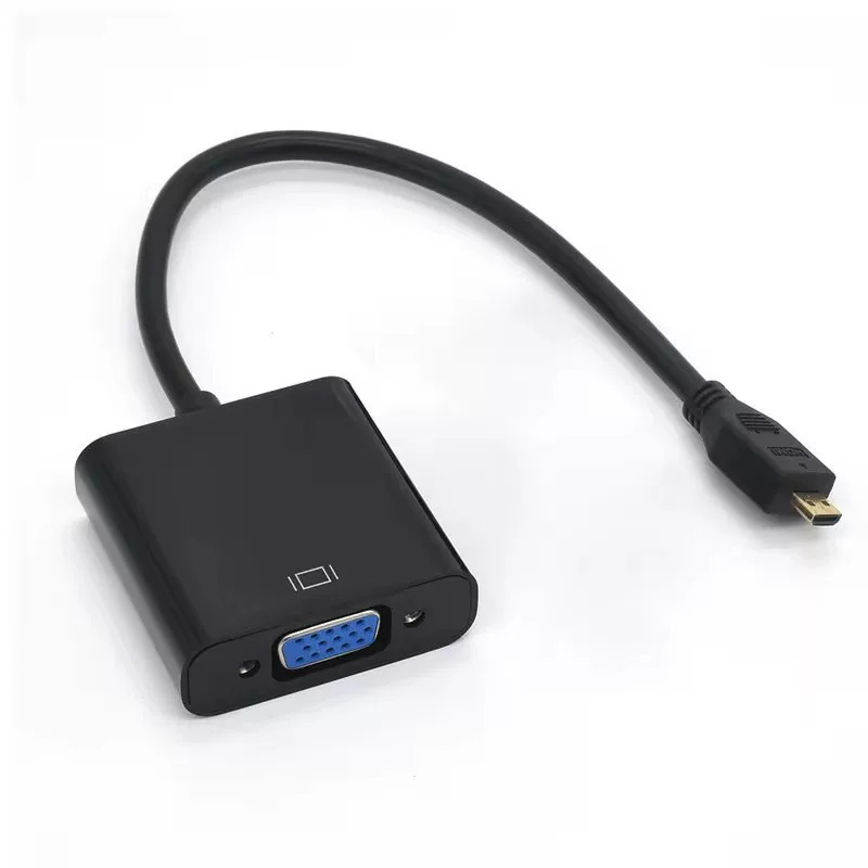 Производитель опт микро hdmi to vga конверсионный кабель микро hdmi to vga высокое разрешение адаптер кабель