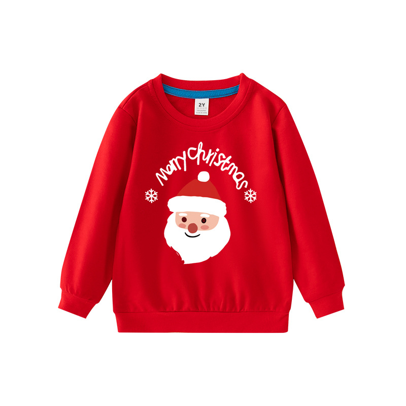 2026年春のファッション秋物子供用プルオーバースウェットシャツ、子供服、越境販売限定新作トップス、クリスマス