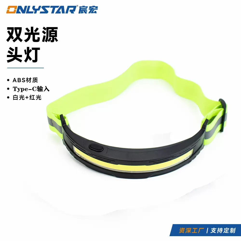 户外防水COB多功能内置锂电池露营充电强光头戴式带反光条头灯
