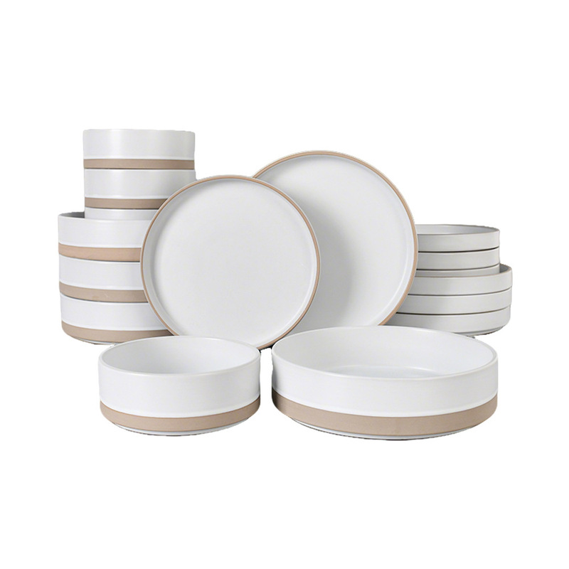 16-Piece Korean-Style Tableware Set White Korean-Style Ceramic Tableware Set Can Be Purchased Individually