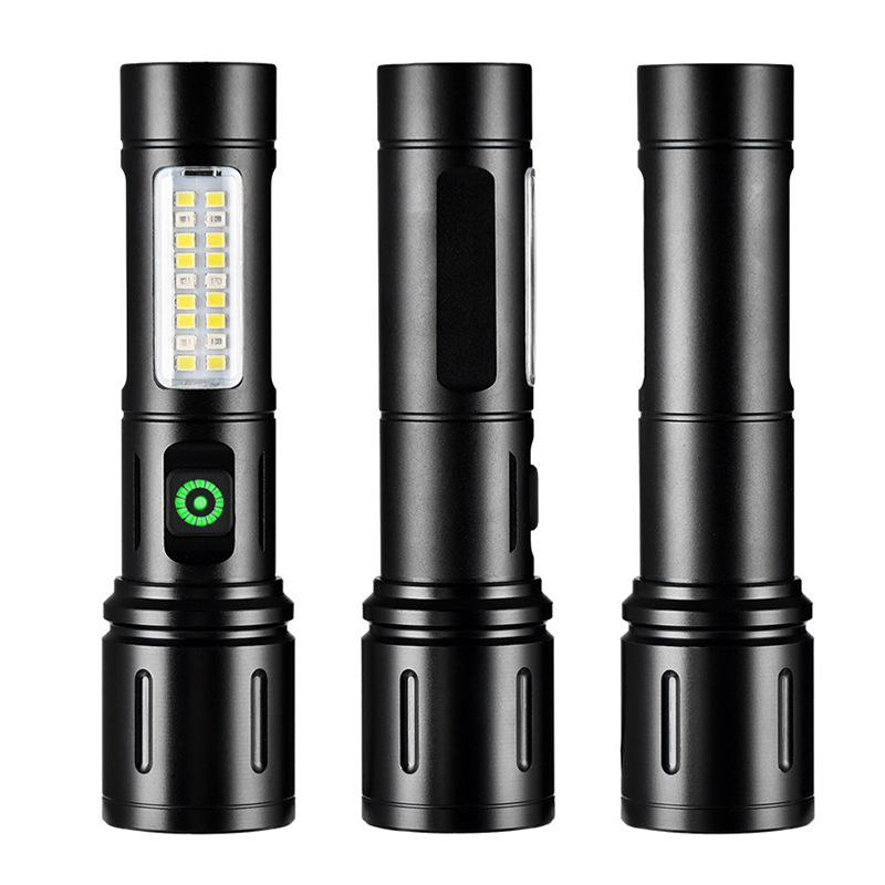 Mini luz de mano pequeña linterna de iluminación luz fuerte nueva aleación de aluminio linterna telescópica de aleación linterna de enfoque de emergencia de mano