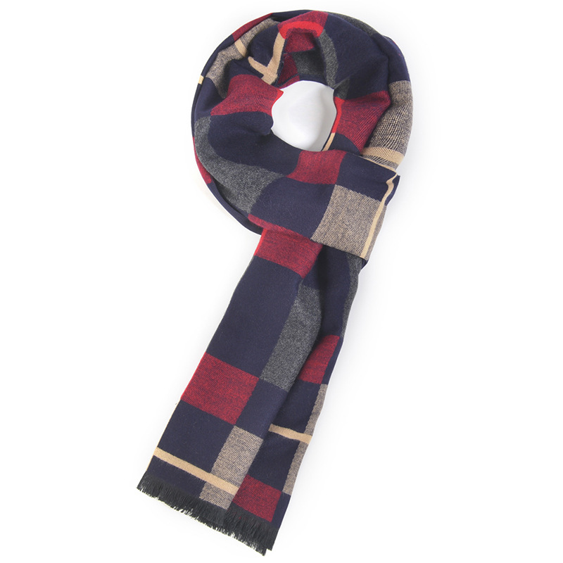 2021 Nuovo Uomo Cotone Caldo e Antivento Moda Minimalista Stile Versatile Casual Sciarpa Scialle_voghion.com