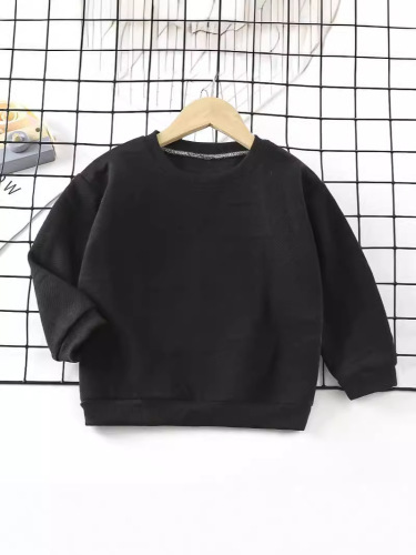 Children's Sweatshirt 2025 Spring New Patterned T-shirt Boy's Round Neck Long Sleeve Top for Middle Children and Girls Wholesale