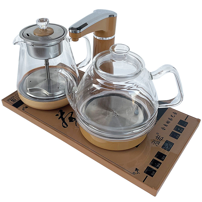 20*37cm 황금 유리 냄비 + 찻주전자 세트