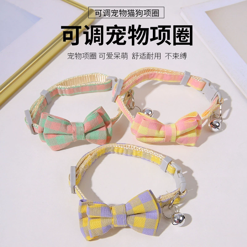 Трансграничные товары для домашних животных Дейзи Новый клетчатый маленький Рождественский воротник-бабочка в наличии Прямые поставки с завода