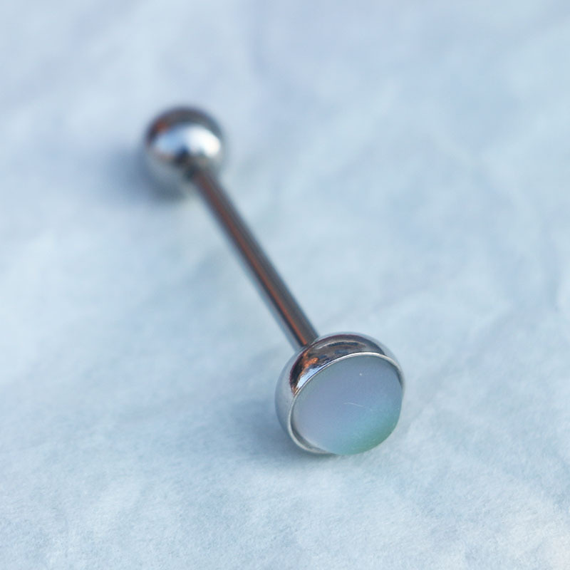 Simple Style Geometric Titanium Steel Polishing Tongue Nail 1 Piece