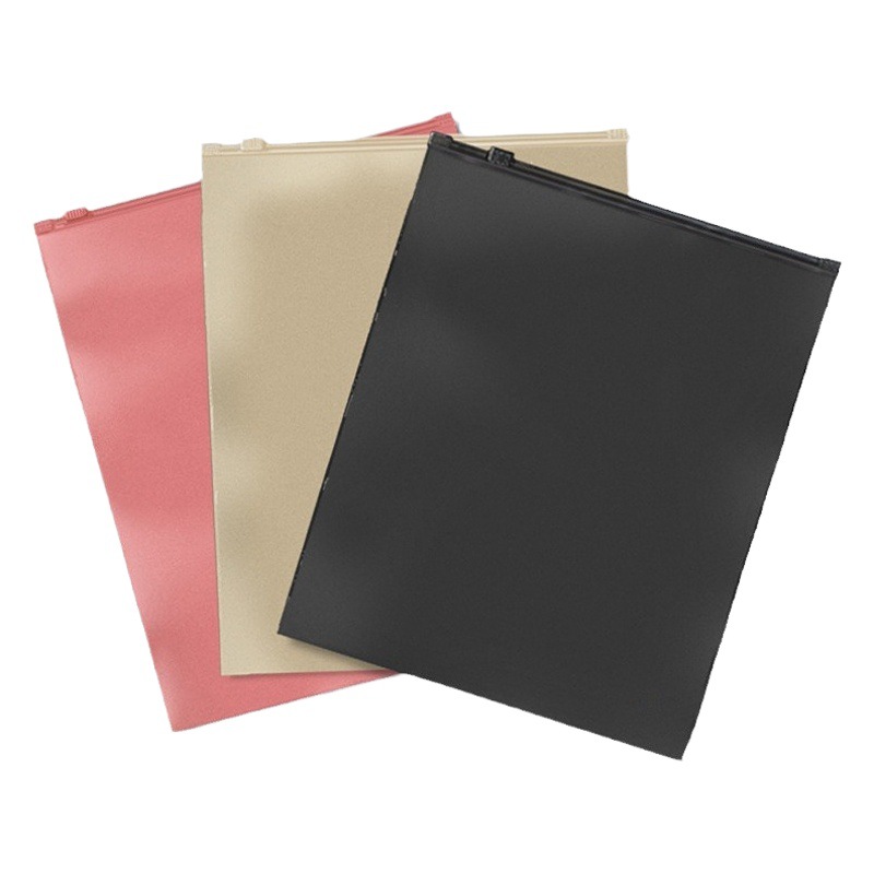 Negro CPE color esmerilado cremallera de plástico ropa opaco sombreado bolsa de embalaje suministros privados bolsa de embalaje