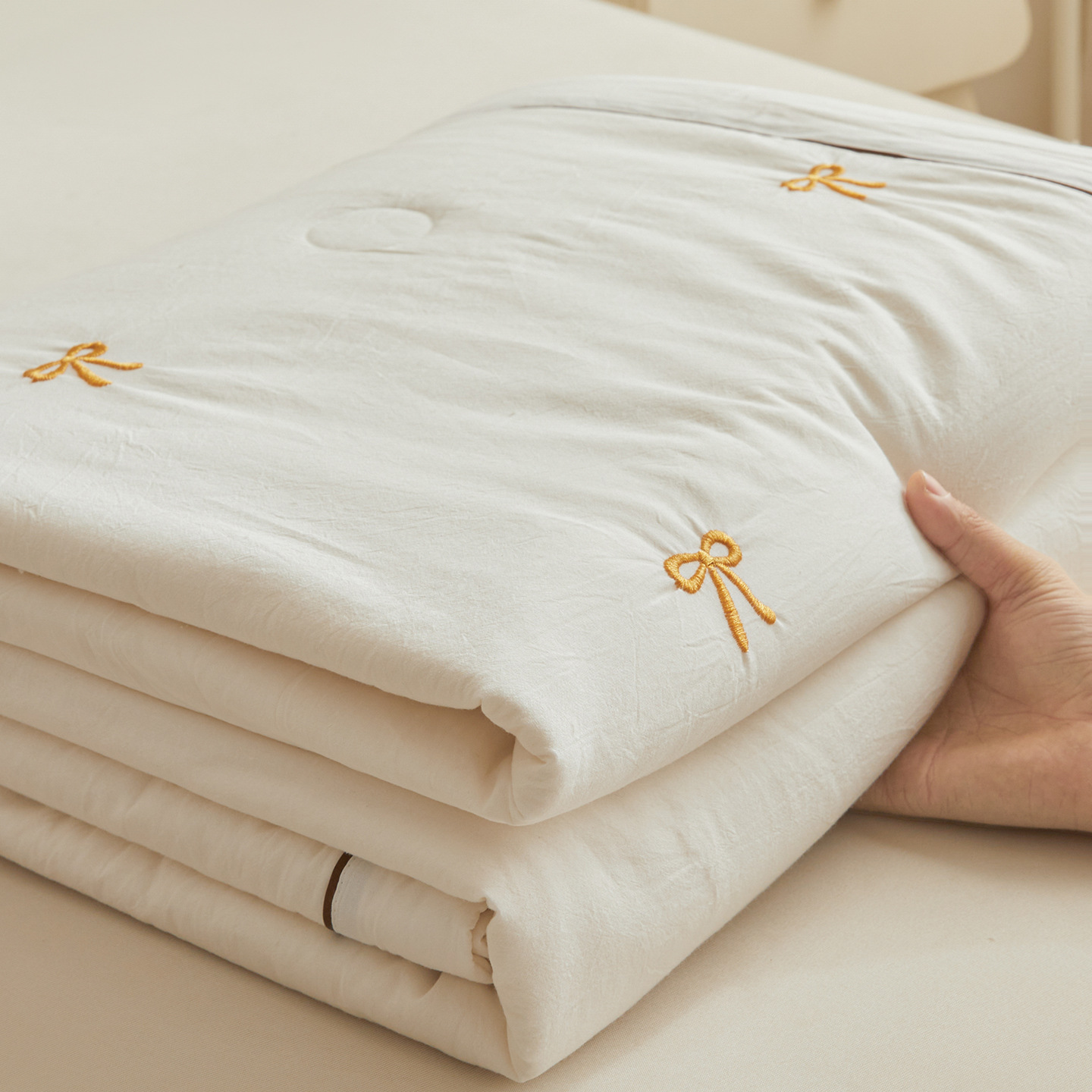 100% Xinjiang algodón verano colcha de verano bordado de algodón puro lavable con máquina aire acondicionado colcha delgada dormitorio colcha doble