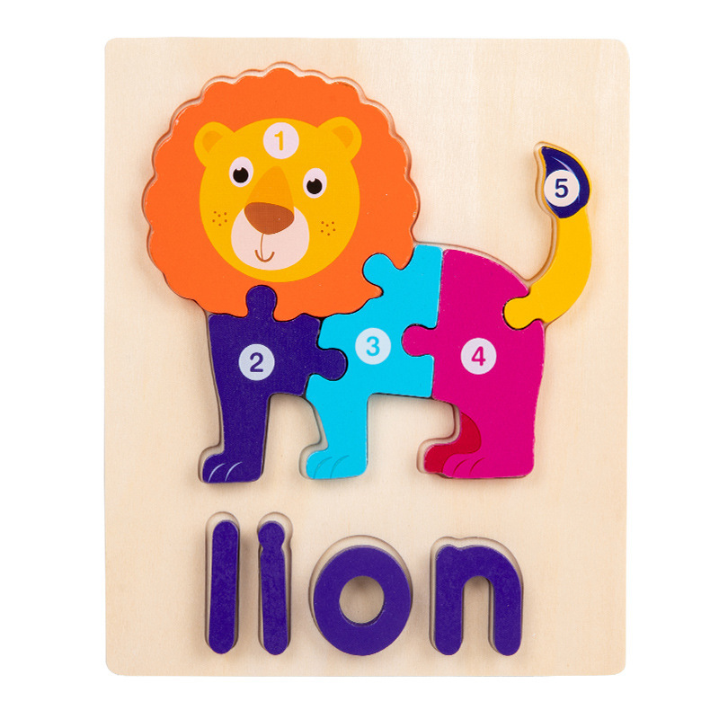 Palabras cognitivas digitales aprendiendo jugando y aprendiendo material didáctico Nuevo rompecabezas de alfabeto digital para niños de dibujos animados