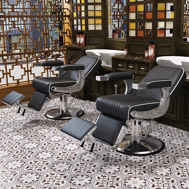 Pelo peluquería silla salón especial retro hombres cara de afeitar aceite cabeza teñido en caliente corte pelo asiento