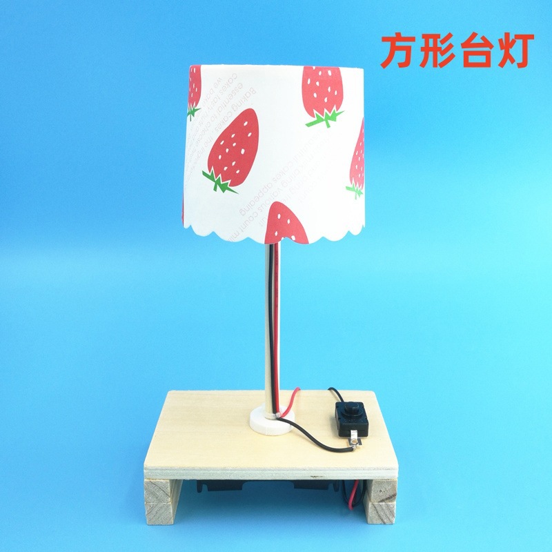 Table lamp, materials set, battery