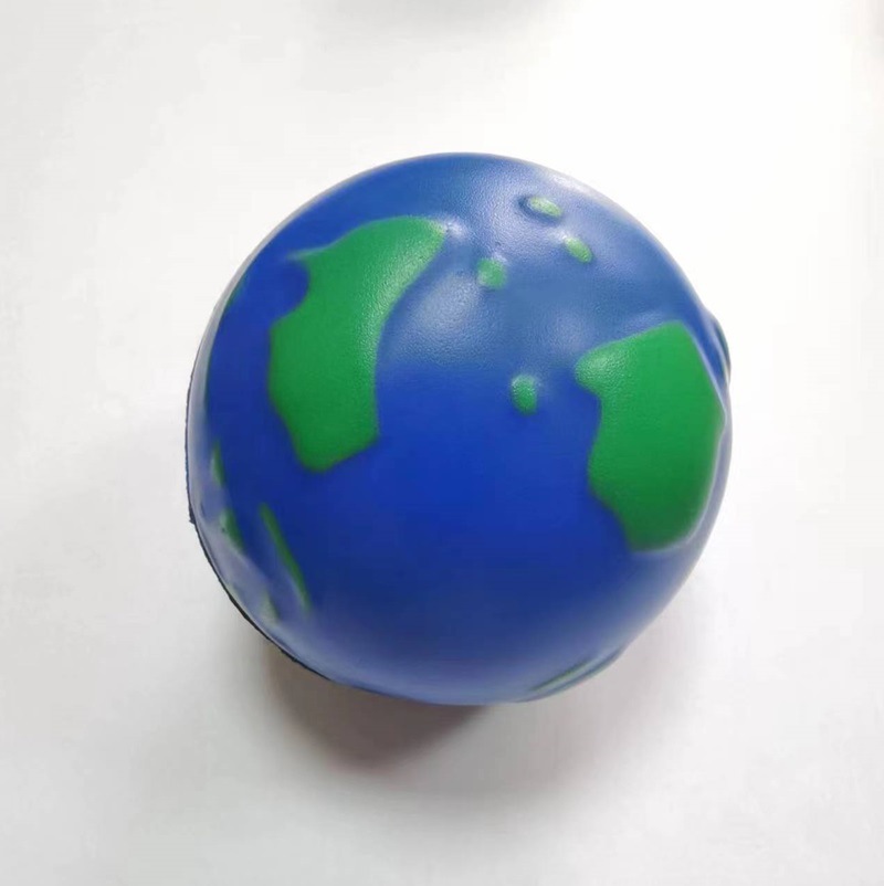 Amazon hot pu Foam rehabilitation training ball high rebound Earth solid grip love color ball decompression ball