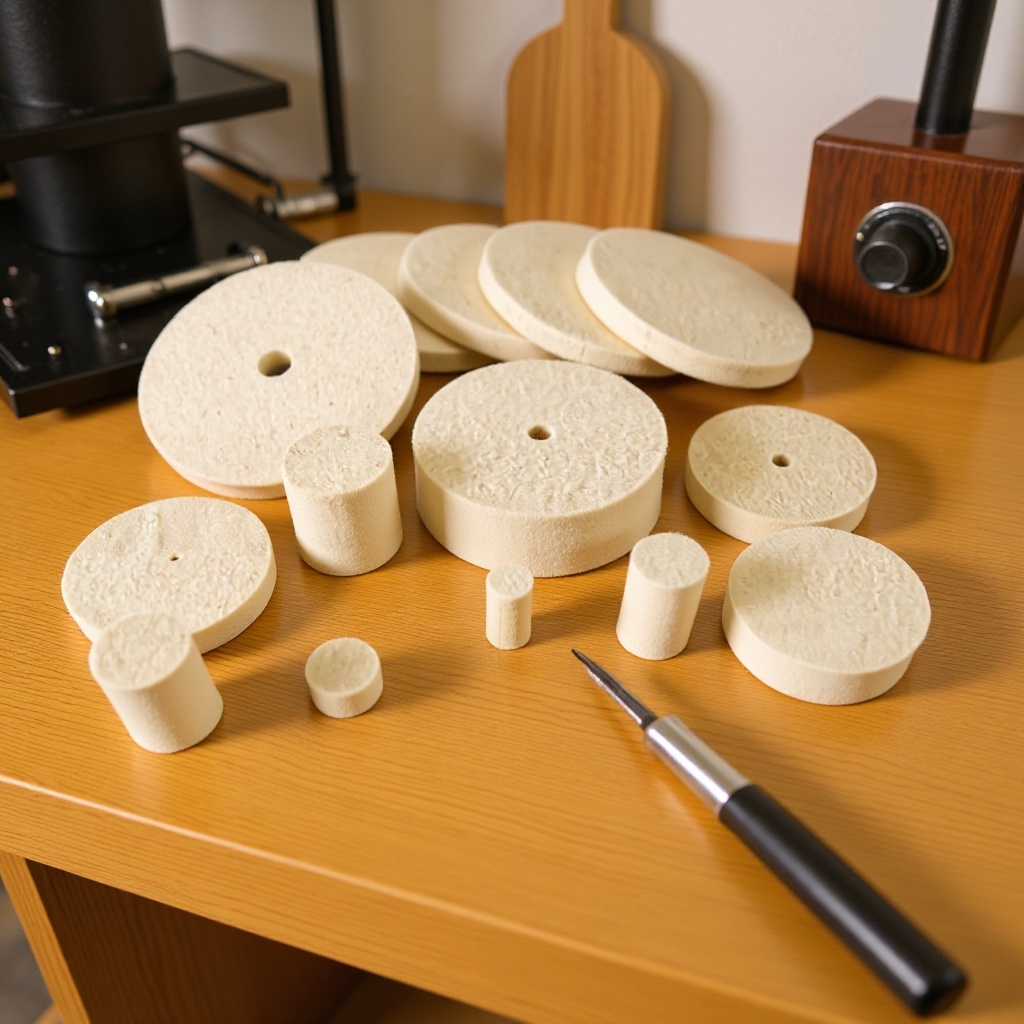 供应 毛毡轮 澳毛打磨轮 高密度 羊毛轮 抛光轮 打磨轮 羊毛毡轮