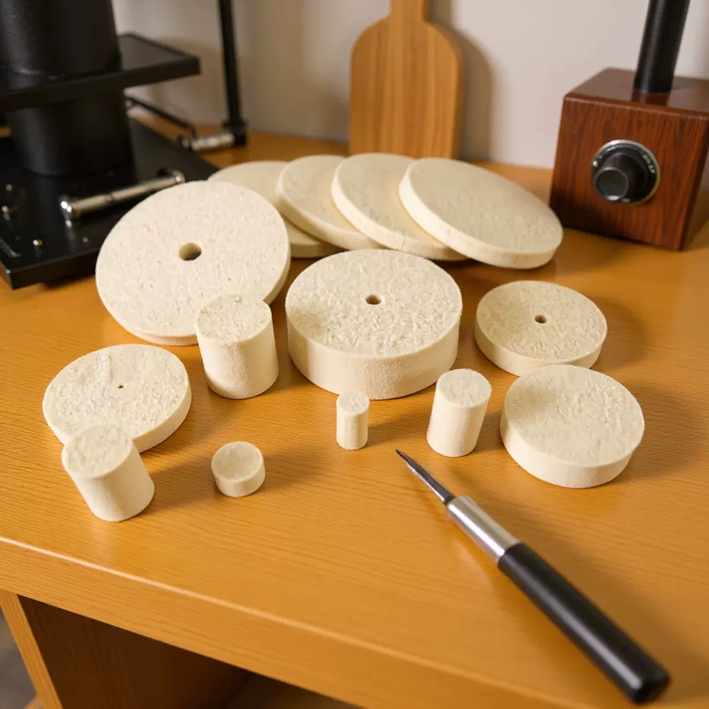 供应 毛毡轮 澳毛打磨轮 高密度 羊毛轮 抛光轮 打磨轮 羊毛毡轮