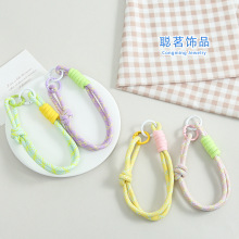 新款多巴胺编织挂绳彩色高颜值女包包装饰diy钥匙扣ins风挂饰配件