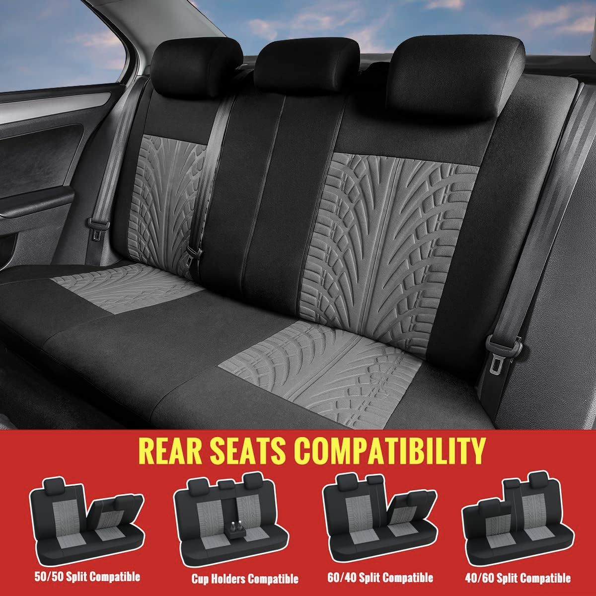 Cross-Border Hot-Selling 3D Letter Universal Car Seat Cover Cushion for Amazon, Temu, Mercado, Europe and America