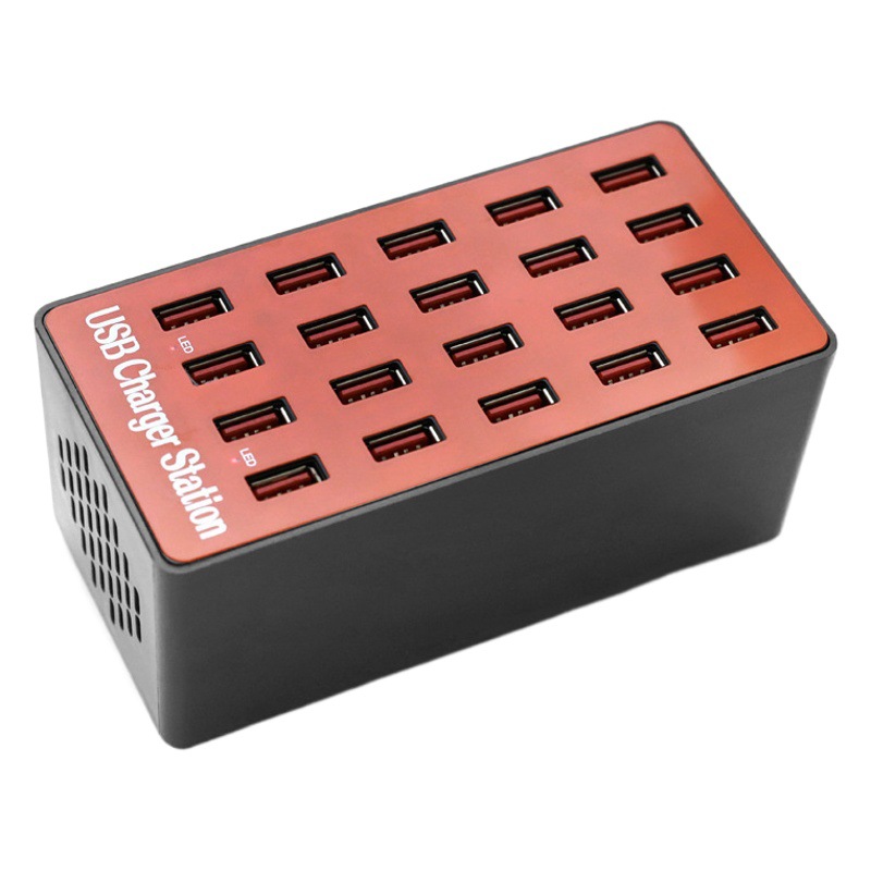 Comercio electrónico transfronterizo USB inteligente cargador multipuerto de 20 puertos de carga plug-in estándar británico estándar europeo estándar americano estándar australiano multi-puerto de carga