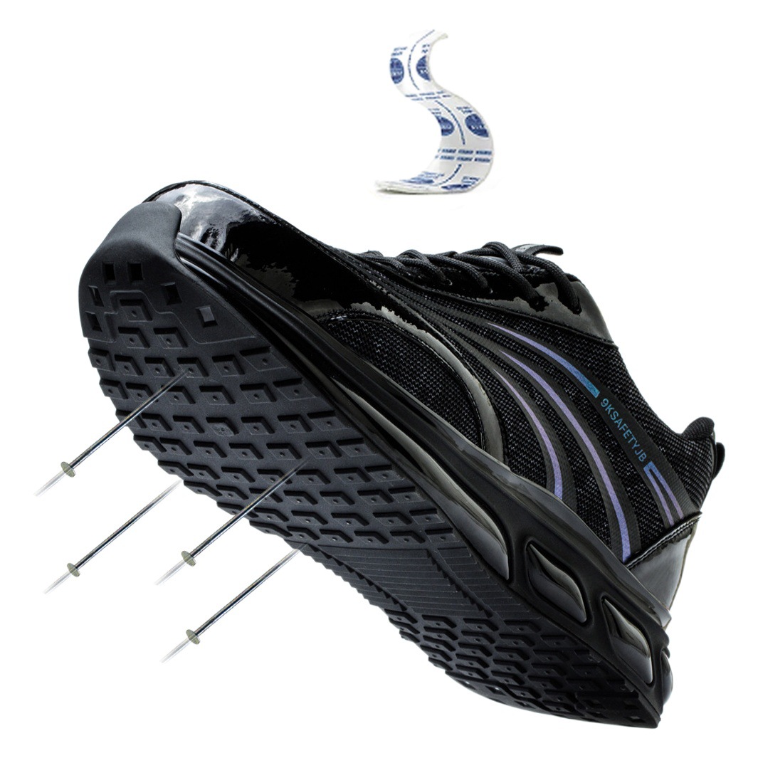 Zapatos de Seguridad Anti-impacto de Cuero de Microfibra, Antipunciones y Transpirables, para Trabajo