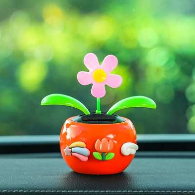 Car ornaments – Car Accessories for Women - grapefruit-red-three-small-flowers