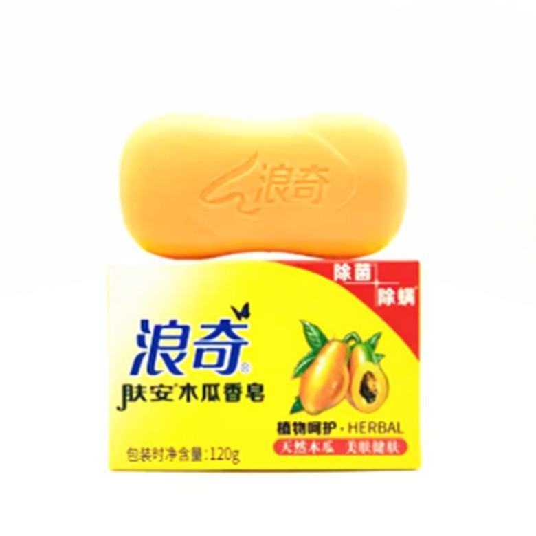 Langqi papaya jabón jabón 120g jabón limpieza profunda baño limpieza facial belleza jabón fragancia duradera image 5