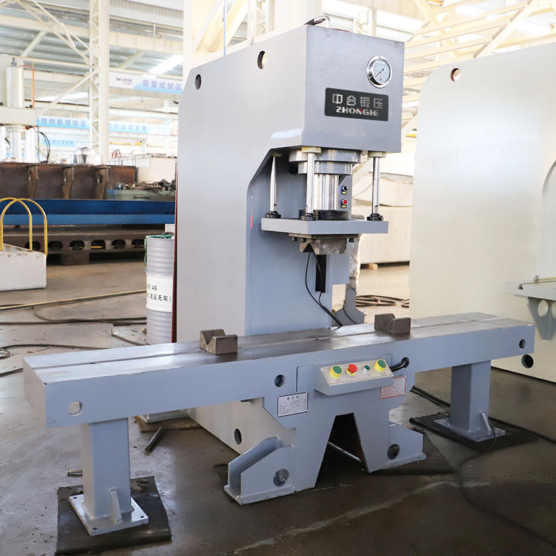 中合63吨光轴半轴花键轴校直机 单柱液压机 矫直调直单臂油压机