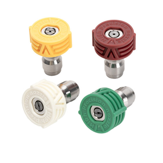 1/4 nozzle high pressure water high precision gun head car washing machine quick connector accessories cleaning machine nozzle fan-shaped water gun head