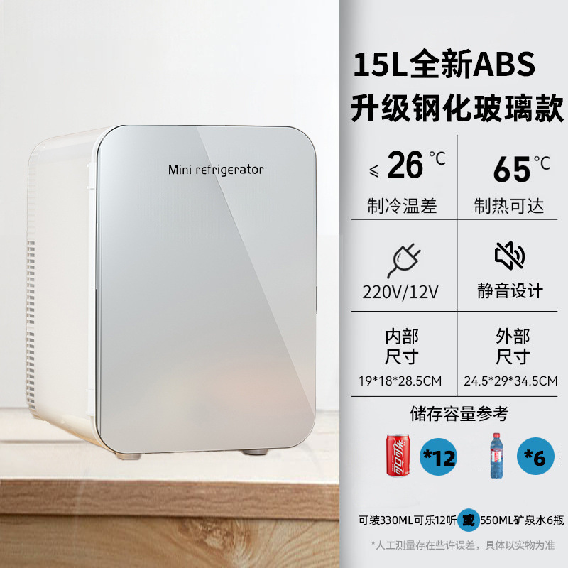 新型小冰箱小型迷你简易冰箱加热制冷化妆品宿舍车载家用冷藏保鲜|undefined