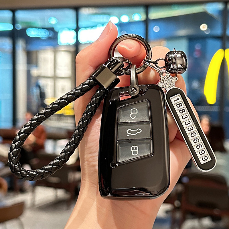 폭스 바겐 D [투명 블랙] 벨 꼰 로프 안전 번호판