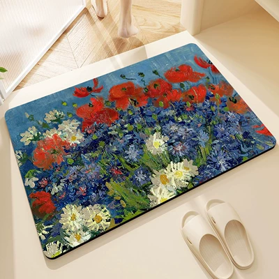 Absorbent Non-Slip Mat, Toilet Wear-Resistant, Avtomobil döşəmə paspasları - summer-4060cm-upgraded-version-of-diatom-mud