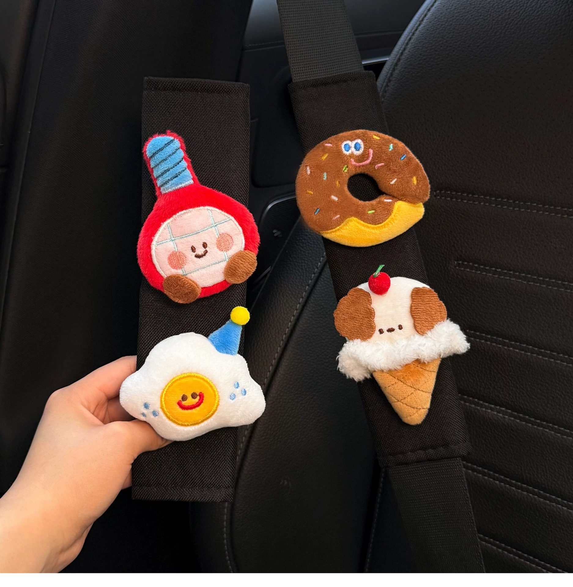 2026 New Car Seatbelt Shoulder Pads, Car Interior Seatbelt Decoration, Anti-Wear Clothing, Cute Couple Set