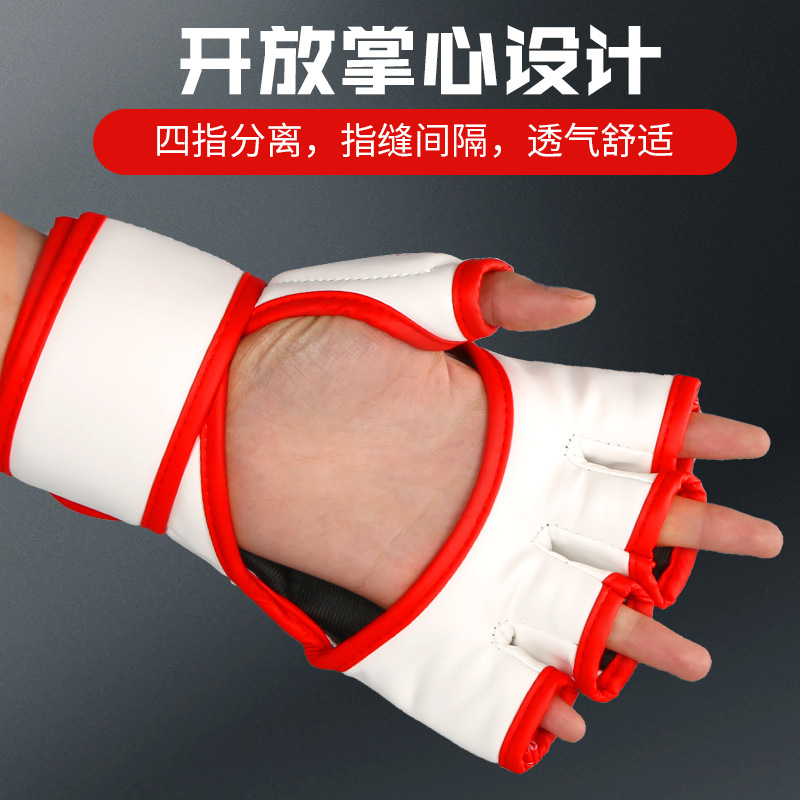 Ventas directas de fábrica Guantes de lucha Sanda de Ceiling MMA Serie UFC Guantes de lucha profesionales con medio dedo