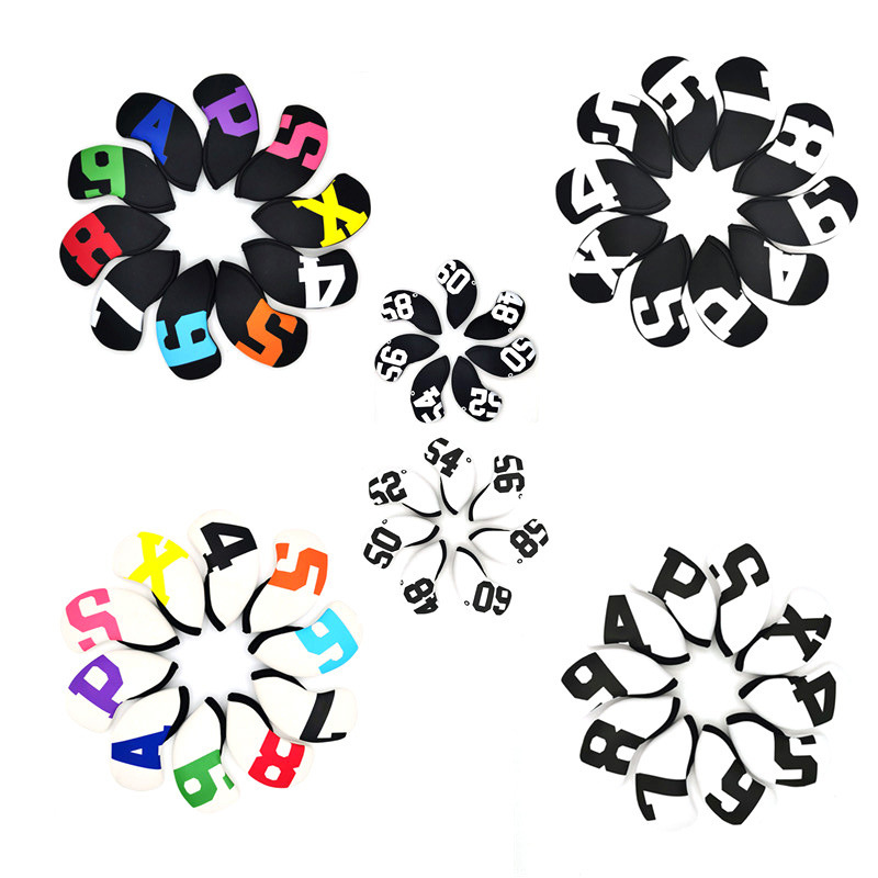 高品质加厚防水布角度沙杆套高尔夫球杆头套golf铁杆套高尔夫用品