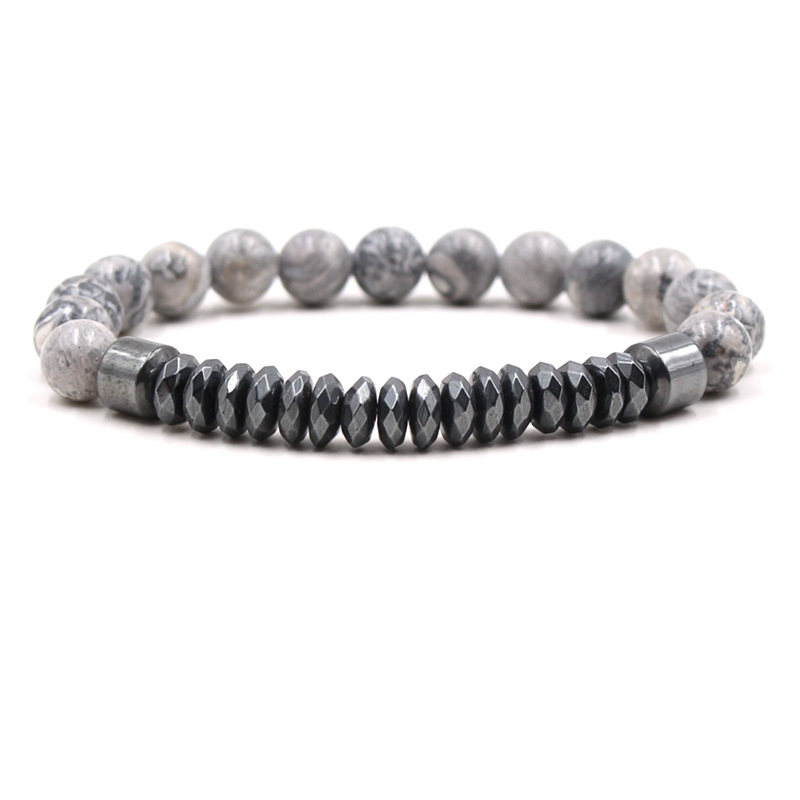 Simple Style Geometric natural stone Beaded Bracelets 1 Piece