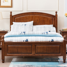 美式儿童床全实木床1.2米单人床1.5米学生睡双人床地中海家具定制
