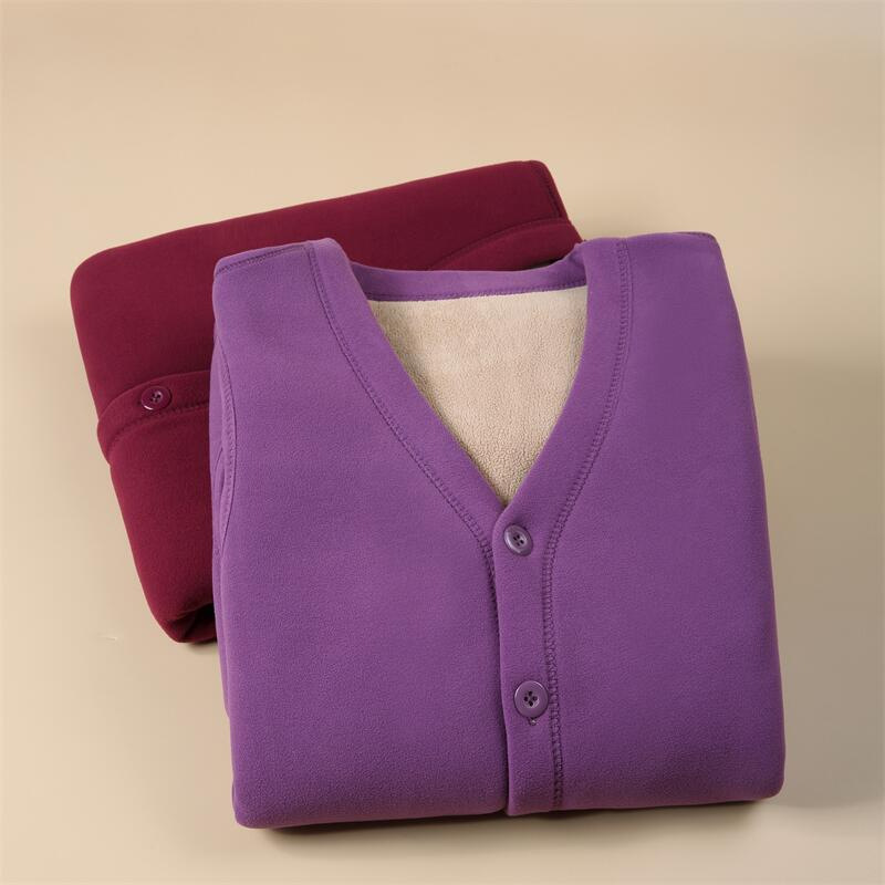 남성 및 여성, 중년 및 노인용 겨울 조끼, 두꺼운 양복 조끼, 벨벳 조끼, 독일 벨벳 따뜻한 대형 아빠 가디건