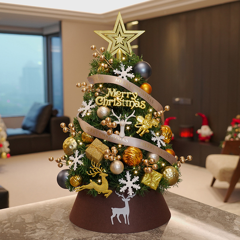 2025 Navidad nuevo pequeño árbol de navidad de escritorio pequeño libro rojo decoración DIY decoración navideña decoración al por mayor