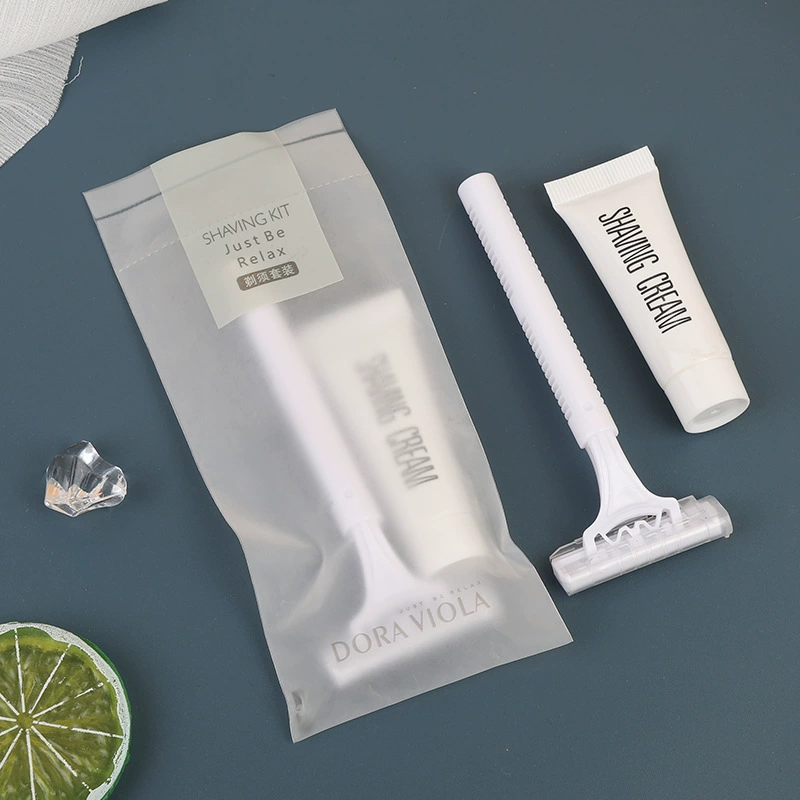  toothbrush for home use, toothpaste, medical razor, disposable brush for hotel, set