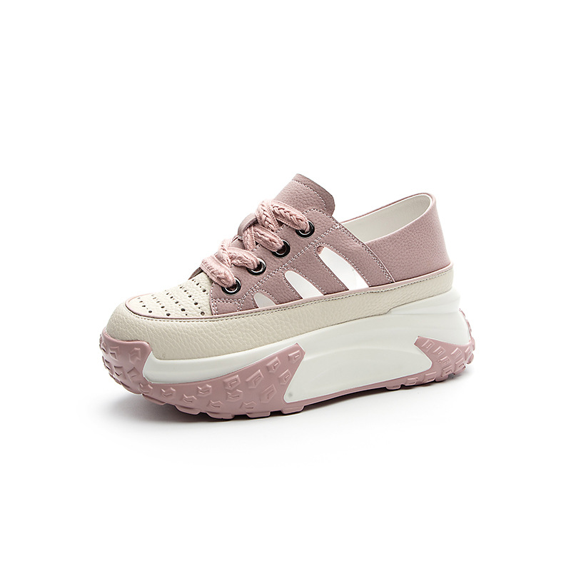 Giày sneaker nữ đế dày da khoét lỗ phong cách retro mùa hè 2026 — M2331 màu trắng, M2331 màu xanh lam, M2331 màu hồng