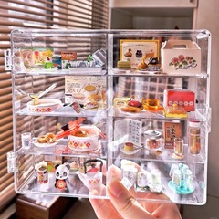 食游小物展示棚小酒瓶ミニチュアスーパー玩具多層収納ケース透明カバーアクリル